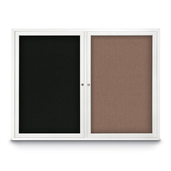 Corkboard, 60"x36", Medium Grey/Satin
